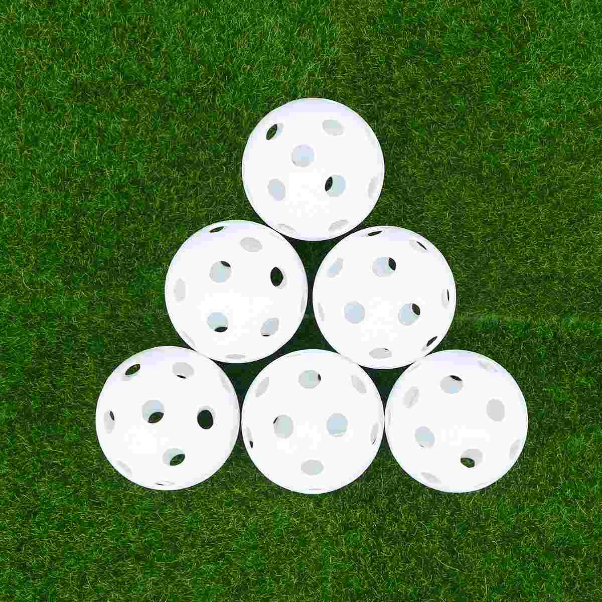 

6PCS Plastic Balls Official Size Ball Sets for Indoor and Outdoor Courts (White)
