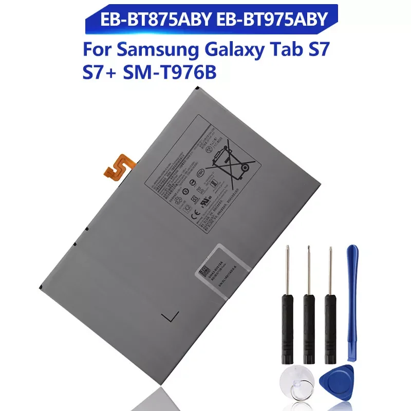 

NEW2023 Original Replacement Battery For Samsung Galaxy Tab S7 S7+ SM-T976B EB-BT875ABY EB-BT975ABY Genuine Tablet Battery with