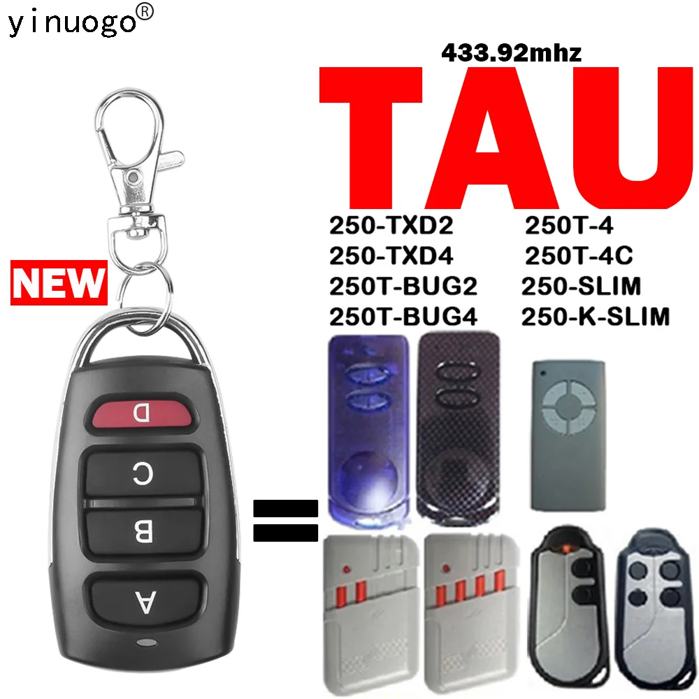 

Дистанционное управление 250T, 433 МГц, фиксированный код TAU 250T-4C 250-SLIM 250-TXD2 250-TXD4 250T-BUG2 250T-BUG4 250-K-SLIM, гаражная дверь