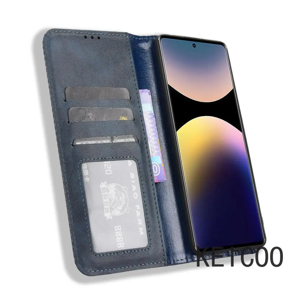 Для Xiaomi Redmi Note 12 13 14 Pro Plus Turbo 4G 5G противоударный магнитный откидной чехол с