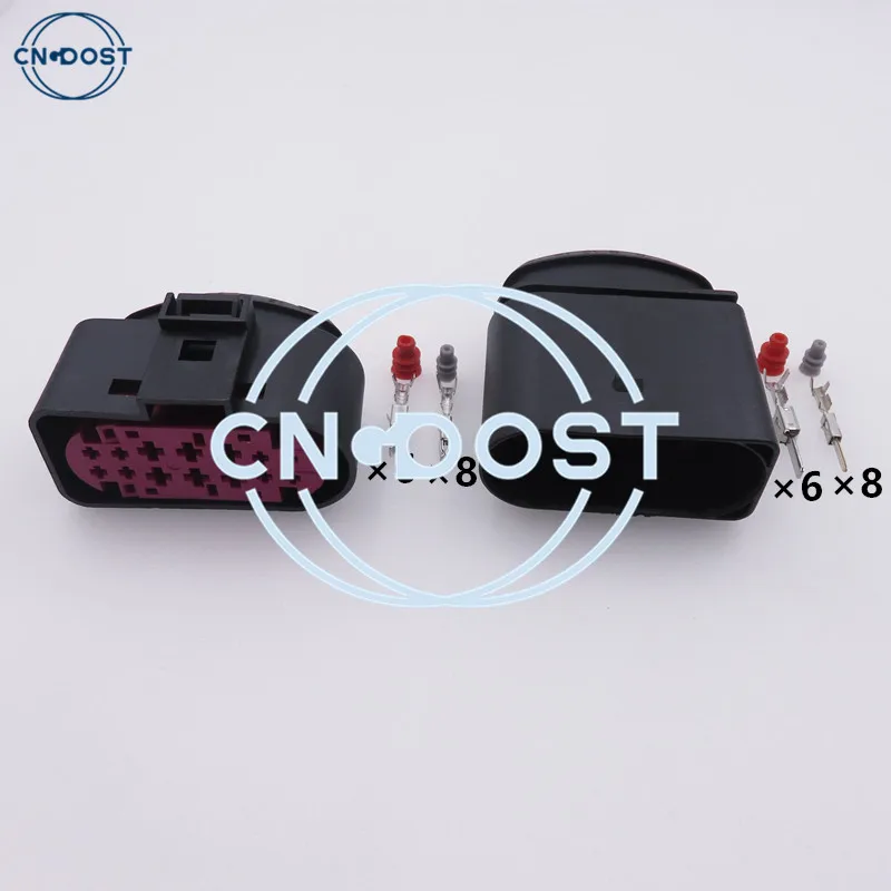 

1 Set 14 Pin 1.5mm 3.5mm Waterproof Automobile Plug Lamp Light ConnectorFor Audi BMW VW 1J0973737 1J0973837