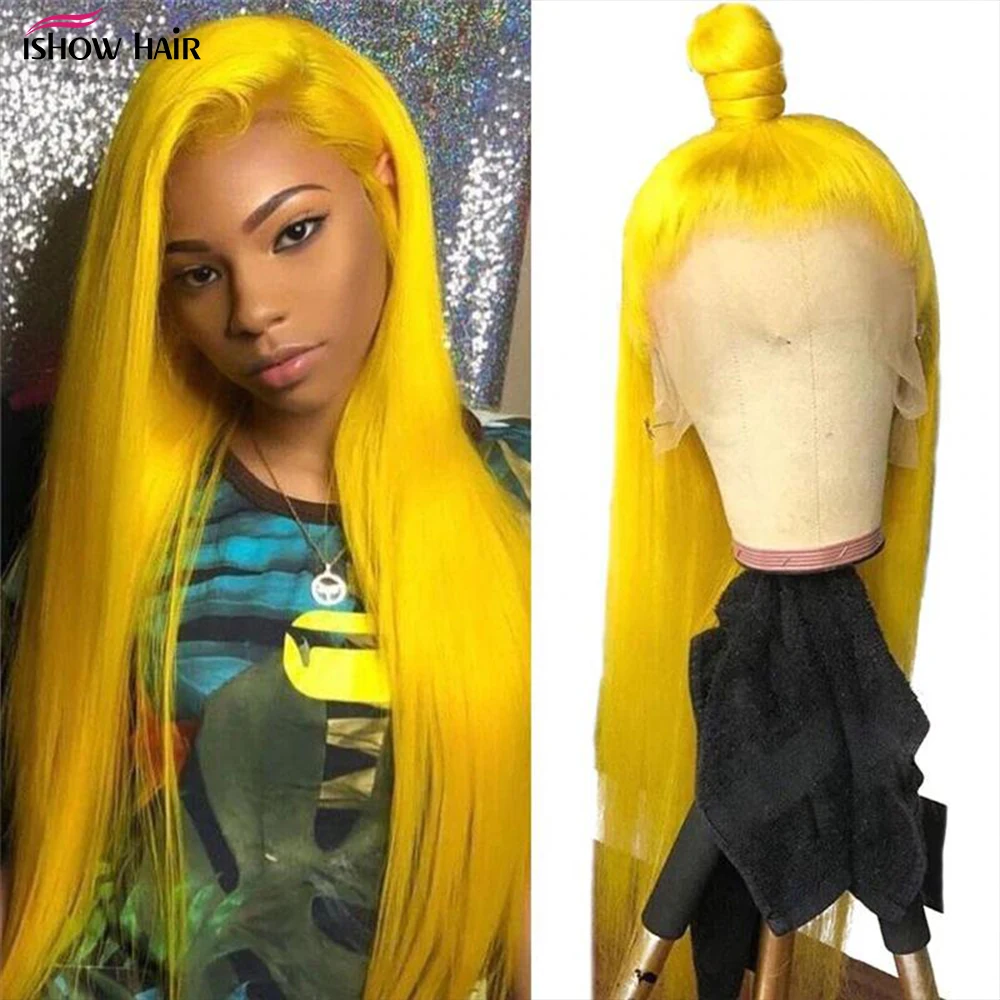 Ed Human Hair Wigs Bone Straight Lace Front Wig