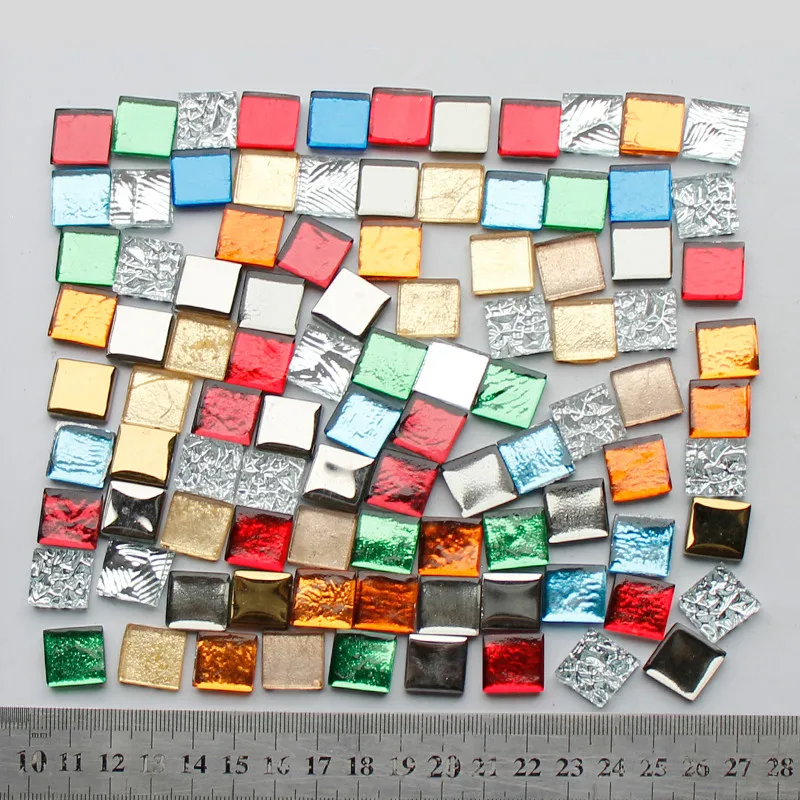 90 шт. зеркальная мозаичная плитка из хрустального стекла 1 5 см квадратная с