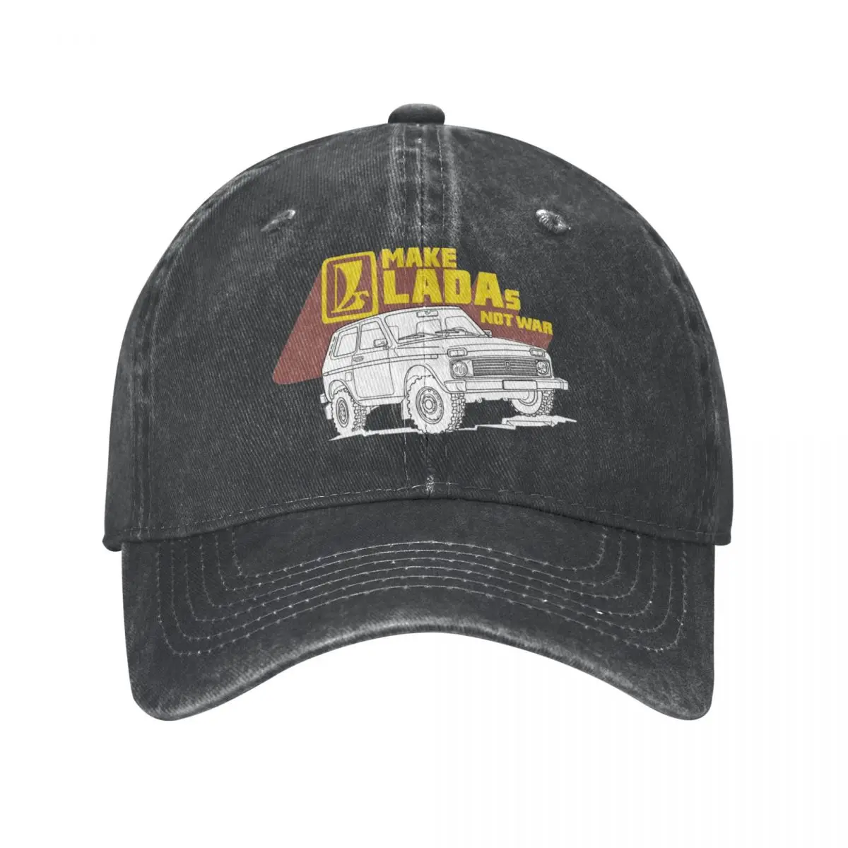 

Lada Niva Car Trucker Hat Accessories Vintage Distressed Denim Snapback Hat For Men Women Adjustable