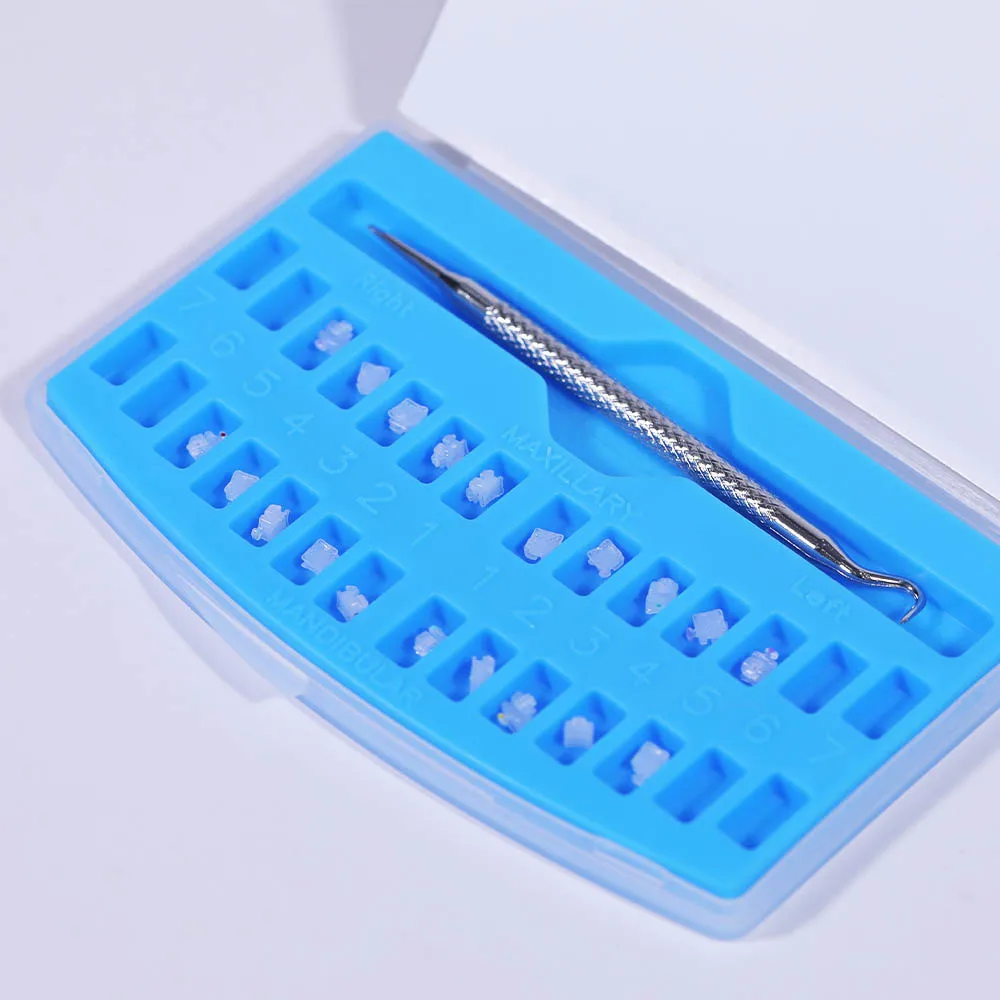 

20Pcs/set Self-Ligating Tube Orthodontic Bracket Ceramic 345 Hook All-ceramic Dental 022 Roth/MBT Dentistry Tool odontologia