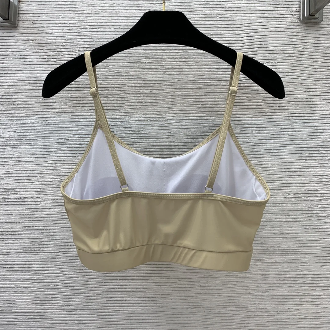 

New Fitness And Sports Suit Chest Letter Suspender Vest+Slimming Hip Lifting Leggings D22043017