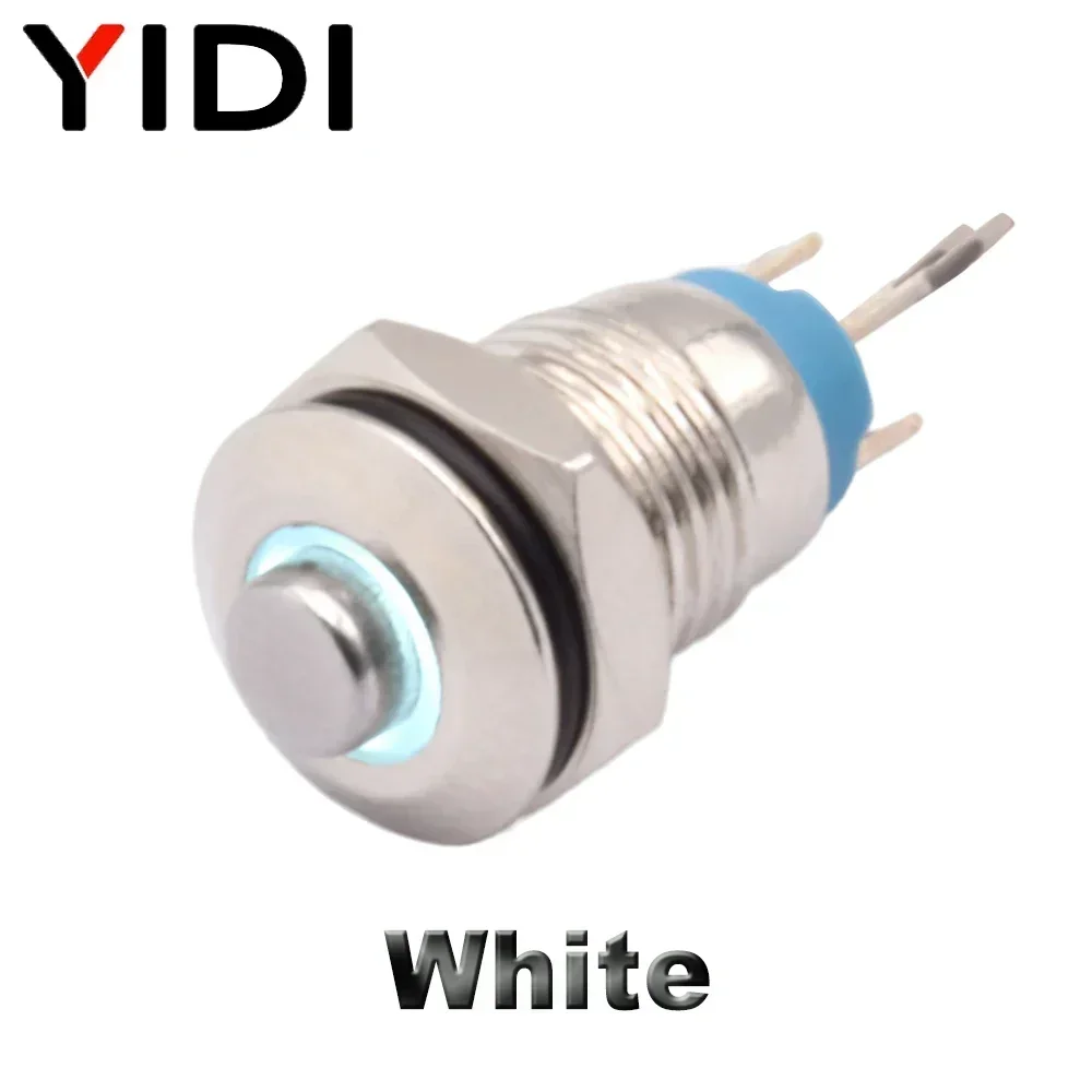 

Металлический кнопочный переключатель YIDI 8 мм с подсветкой