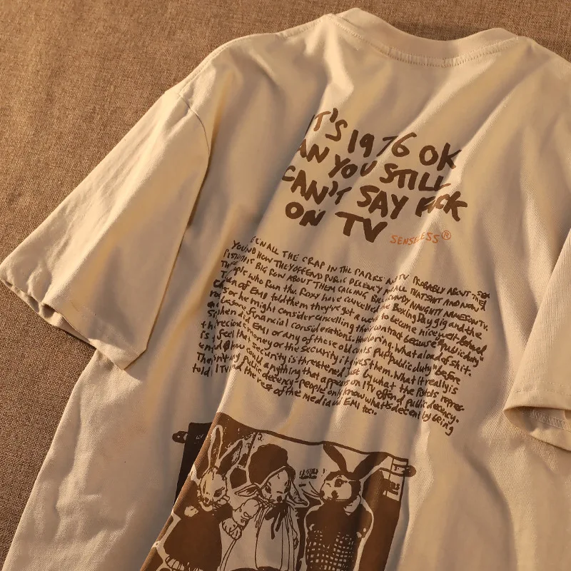 

T-shirt Letter Print High Street Harajuku Tops Lazy Style Tee Shirt Y2K Grunge Summer Gothic Clothing Female Loose Femal T-shirt