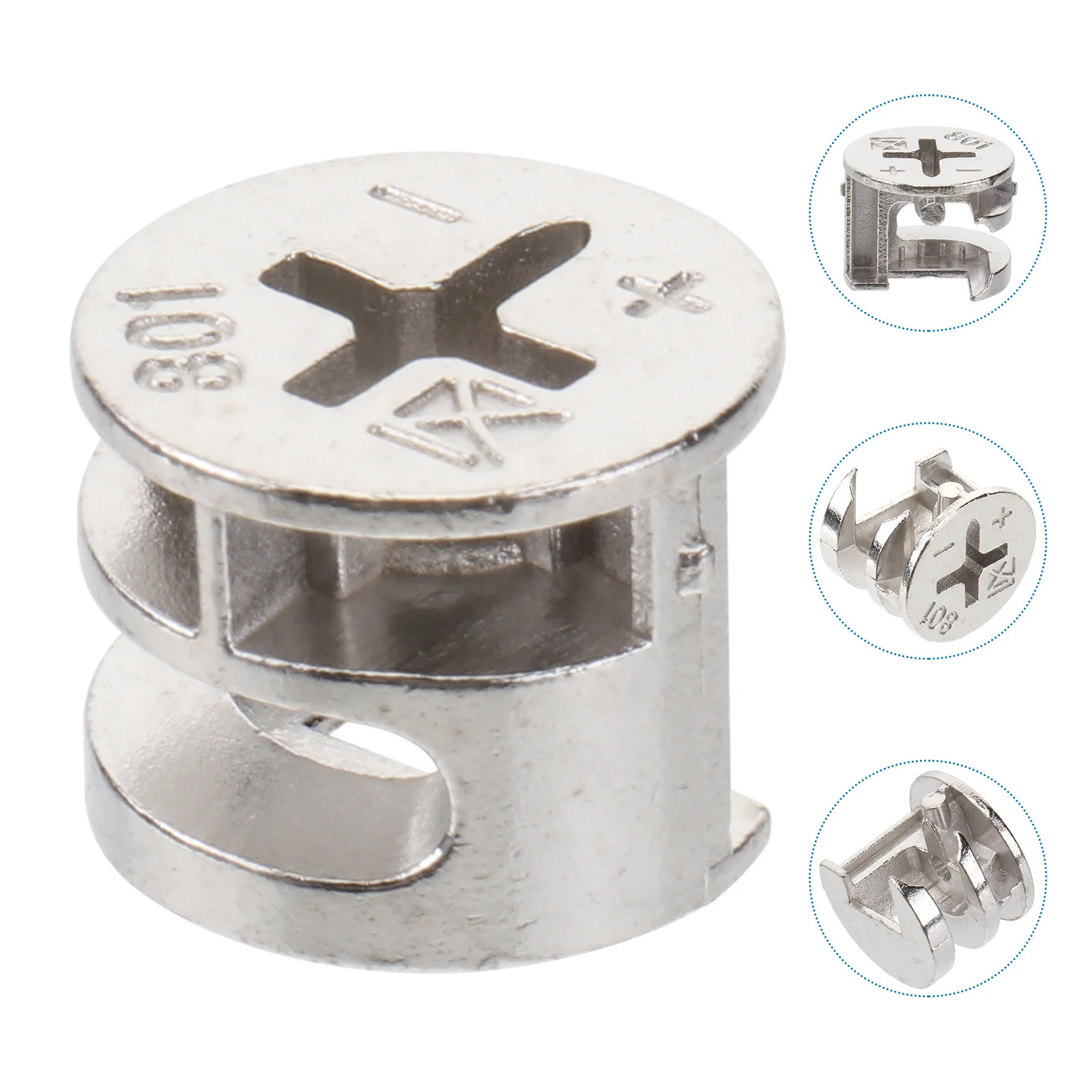 

Furniture Connecting Cam Lock Nuts Fittings Fastener Stainless Steel Chair Connectors Boolshelf Accessory Connector Bolts Panel
