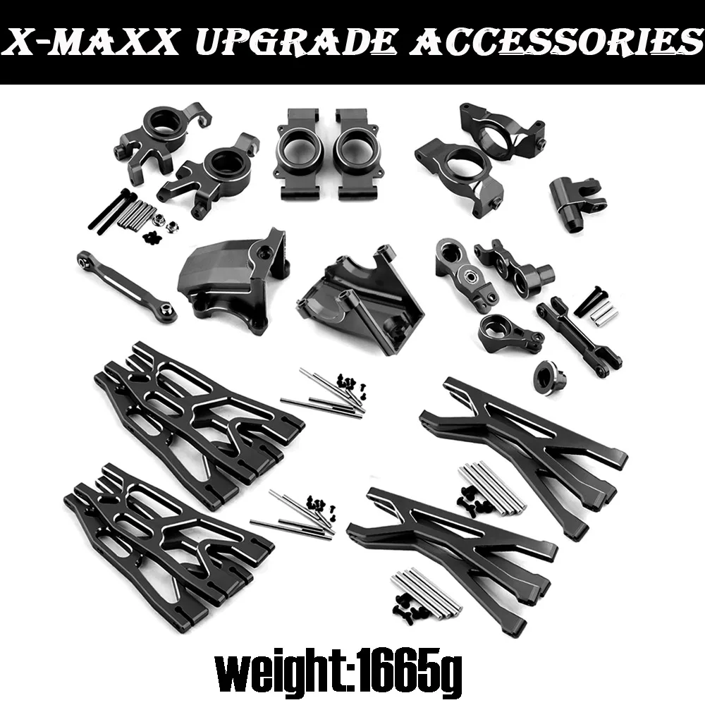 

Металлические детали для модернизации подвесные рычаги, поворотный рычаг с, задняя ось, сиденье, рулевой Кубок, волновой ящик для Traxxas 1/5 X-Maxx 6S/8S Monster Truck