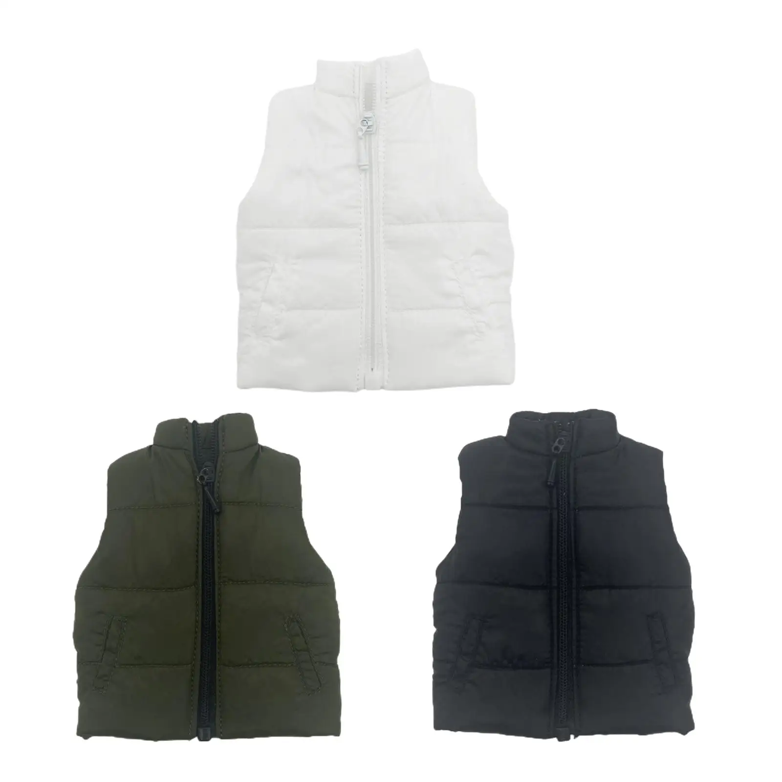 

Fashion 1/6 Scale Doll Down Vest Daily Wear Clothing Outfit Costume Accessories for 12 in Figures Doll Model Accessory
