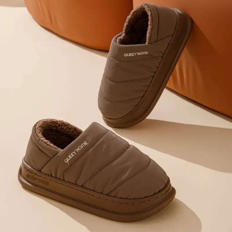 Женские плюшевые тапочки с толстой подошвой цвет в ассортименте