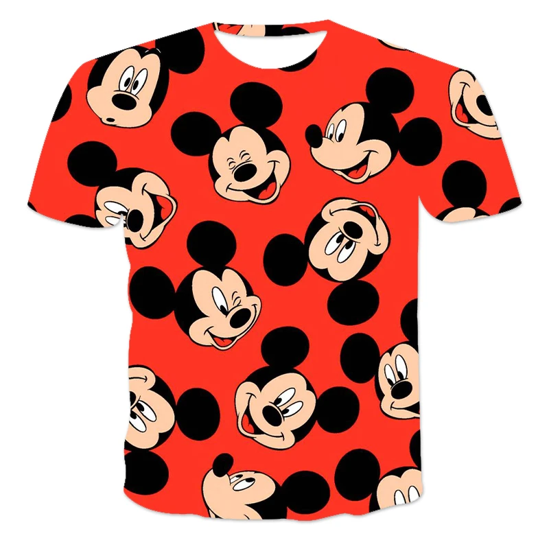 Summer Disney Cartoon Anime Mickey Mouse Printed 3D T-shirt Men Women Children Cool Streetwear Cool Boy Girl Kids Tops Tee 2021