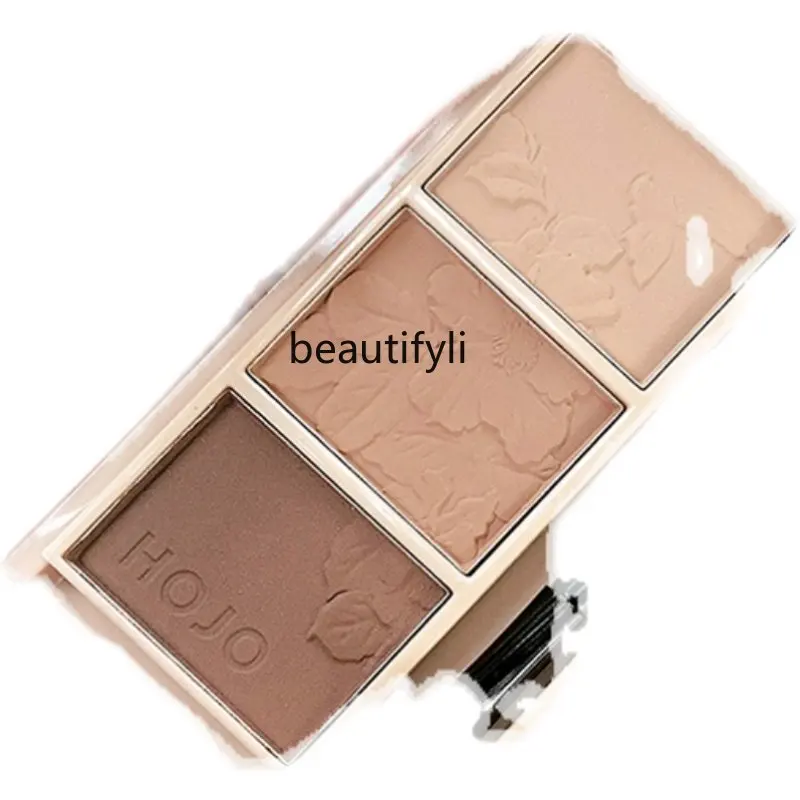 

zq Three-Color Eyebrow Powder Plate Waterproof Sweat-Proof Non-Marking Natural Non-Blooming Female Long-Lasting Eyebrow Beginner