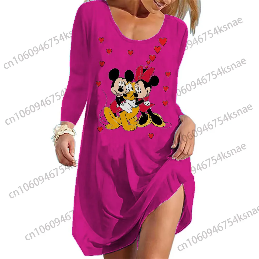 

Disney Women's Skirt Woman Dresses Korean Style Festival Clothing Long Bridesmaid Wedding Dress Y2k ROUND NECK Spring Trendyol