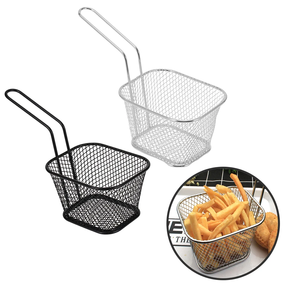 

Basket Deep Fry Fryer Kitchen Frying Foodminidrain Fried Strainer Holder Baskets Wire Chicken Serving Filter Cooking Colander
