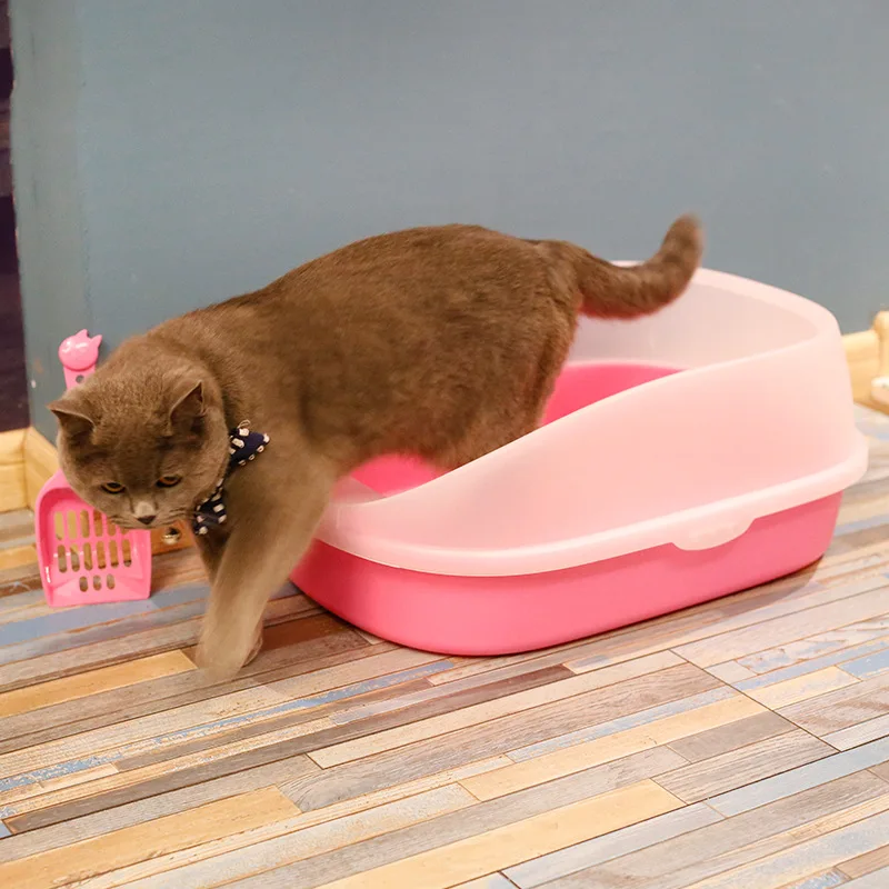 

Semi-enclosed Large Cat Litter Box Splash-proof Cat Toilet Cat Supplies Cat Potty Closed Sandbox Cat Domestic Cat Litter Box