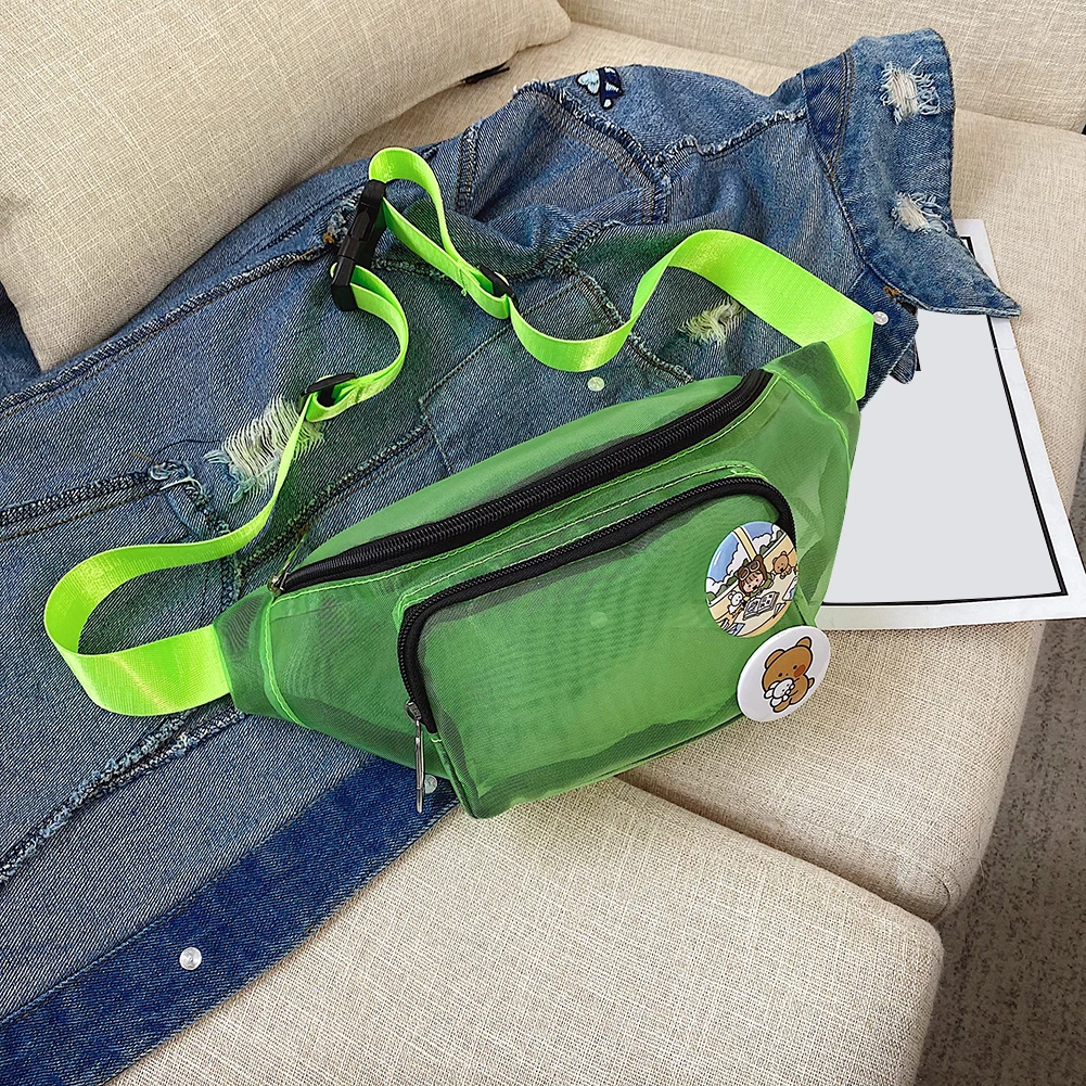 

Fashion Exquisite Shopping Bag Youth Ladies Simple Versatile Bag Chest Bag Zipper Multi Layers Fanny Packs