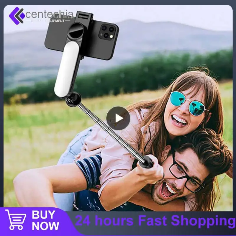 

Mini Wireless Selfie Stick Lengthened Black Beauty Light Detachable Tripod For Iphone Android Phone Multi-functional Expandable