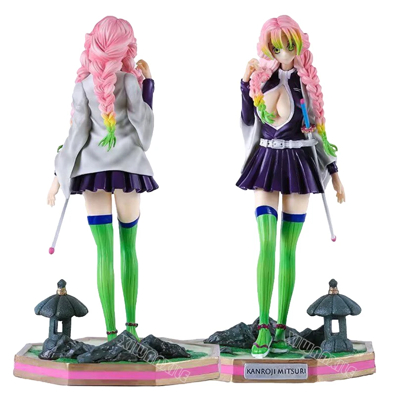 

25cm Demon Slayer Kanroji Mitsuri Anime Figure Kochou Shinobu Kimetsu no Yaiba Action Figure Kamado Nezuko/Tanjirou Figurine Toy