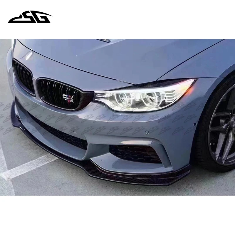 Для BMW 4 серии F32 F33 F36 420 425 430: карбоновый передний бампер, диффузор, сплиттер, спойлер C-стиля, комплект обвеса. (art.: 3920d8a0e698a) - 3920d8a0e698a