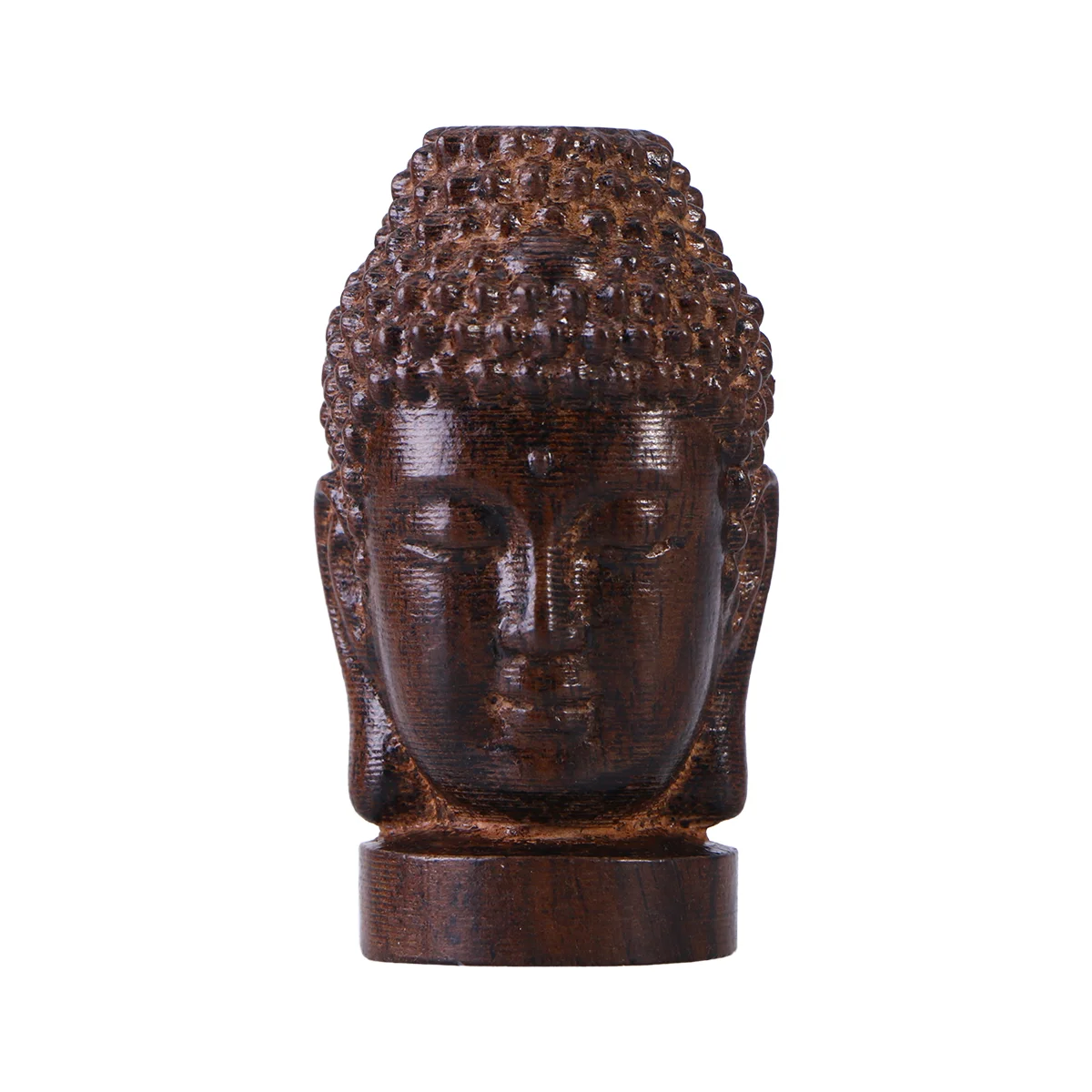 

Statue Shakyamuni Decorations Wooden Sakyamuni Head Figurine Home Vintage Meditation Miniature Buddhism Ornaments Religious