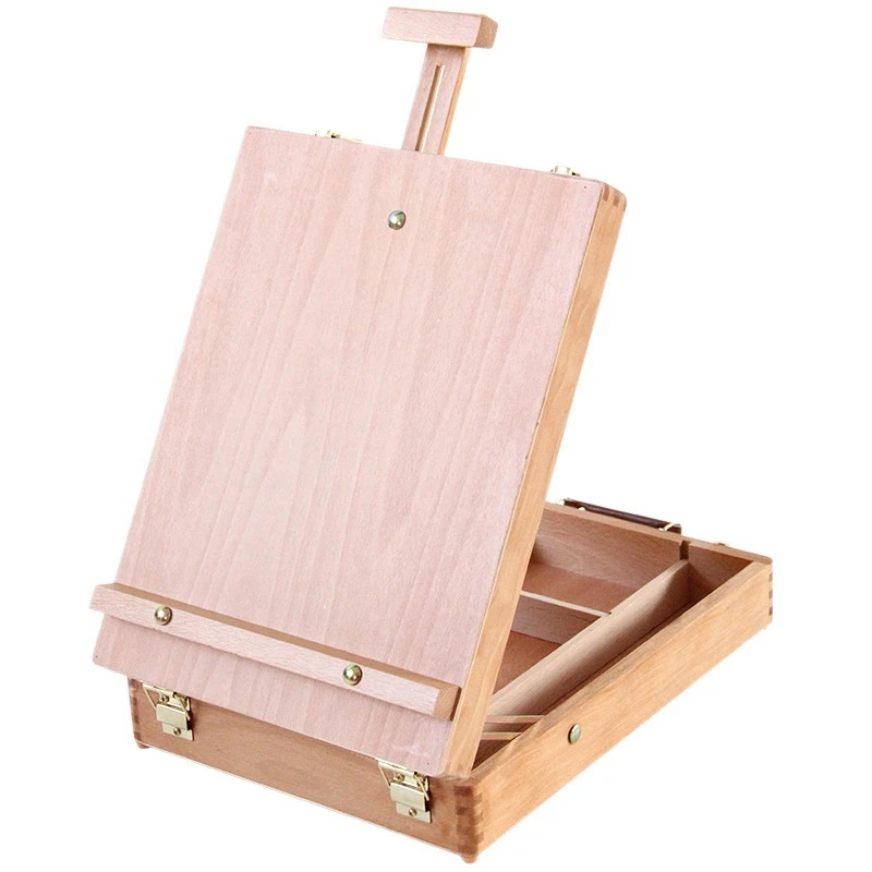 

Large Adjustable Wood Table Sketchbox Easel Adjustable Tabletop Sketchbox Easel For Artist Art Students & Beginners