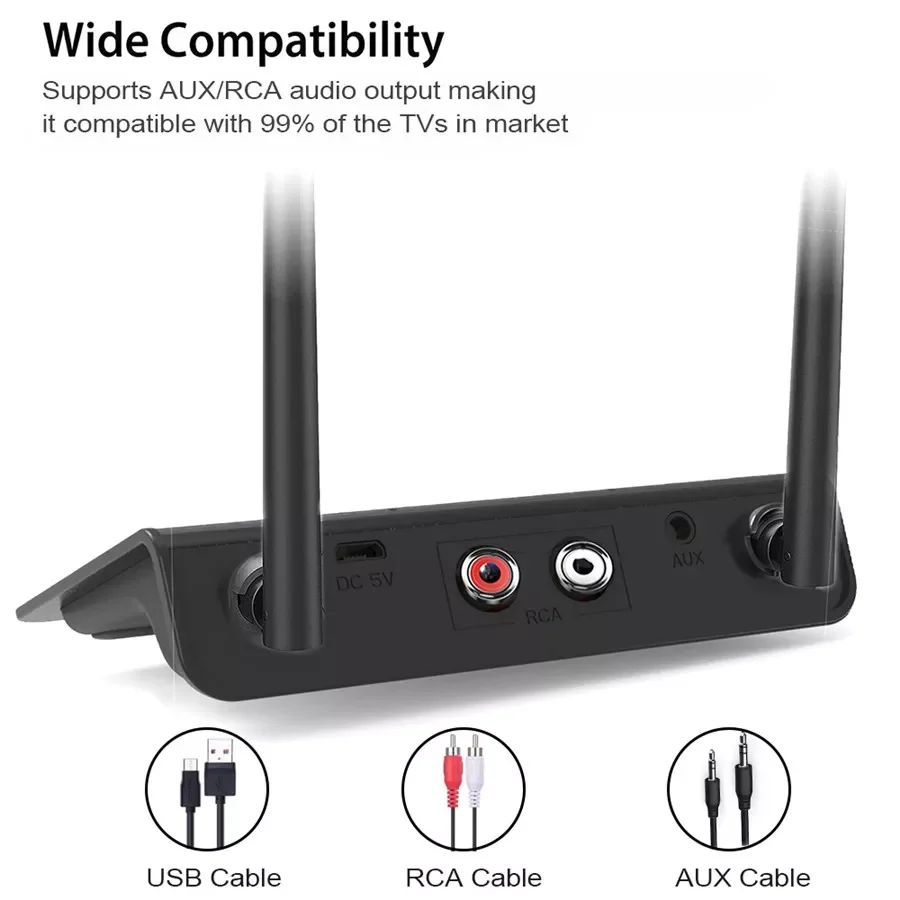 

Bluetooth RCA Receiver Transmitter 5.0 aptX LL HD 3.5mm Aux Wireless Audio Adapter Music for TV Car PC Headphone Speaker