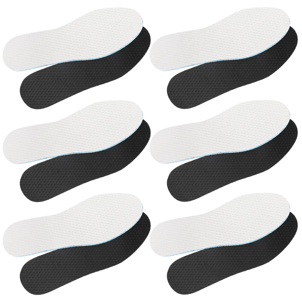 

6 Pairs Honeycomb Cuttable Insoles Women's Shoe Pads Shoes Emulsion Inserts Standing