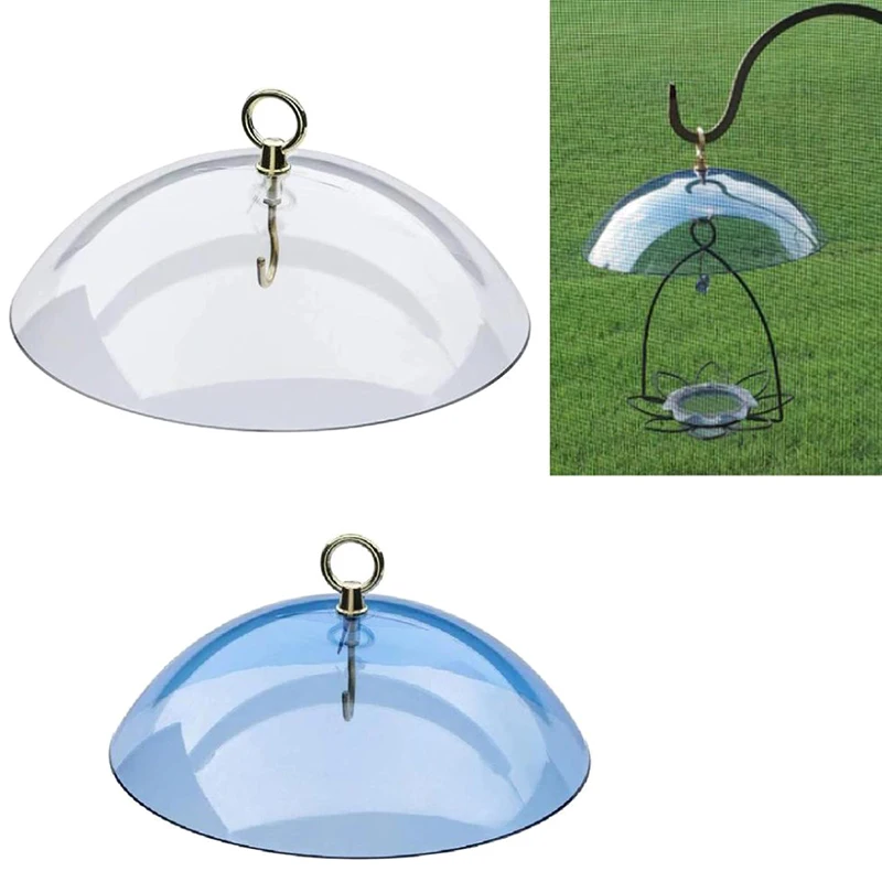 Clear Protective Dome Anti-squirrel Rain-proof Hanging Hummingbird Rain Cover Guard Baffle With Hooks