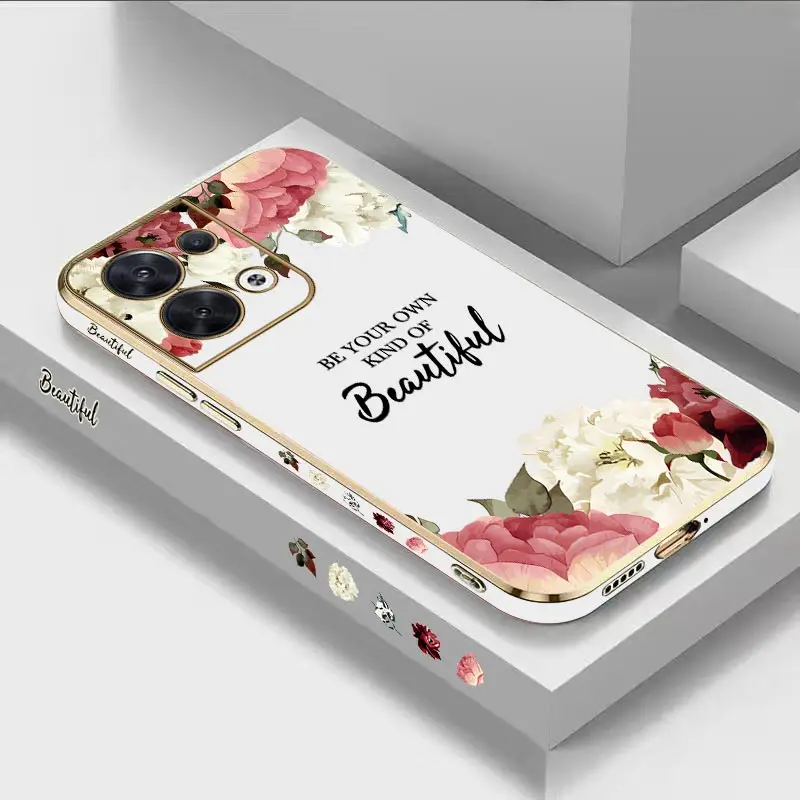 Роскошный чехол с тихими цветами для OPPO Reno 8Pro 8 7 7Lite 8T 10Pro 6ProPlus 9 10 9Pro 9ProPlus 6Z 7Z 6 6Lite 5