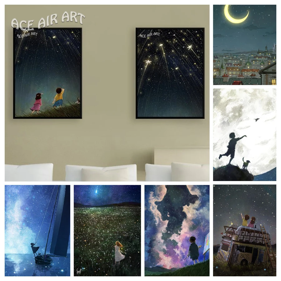 

Набор для алмазной вышивки «часы Звездное небо»