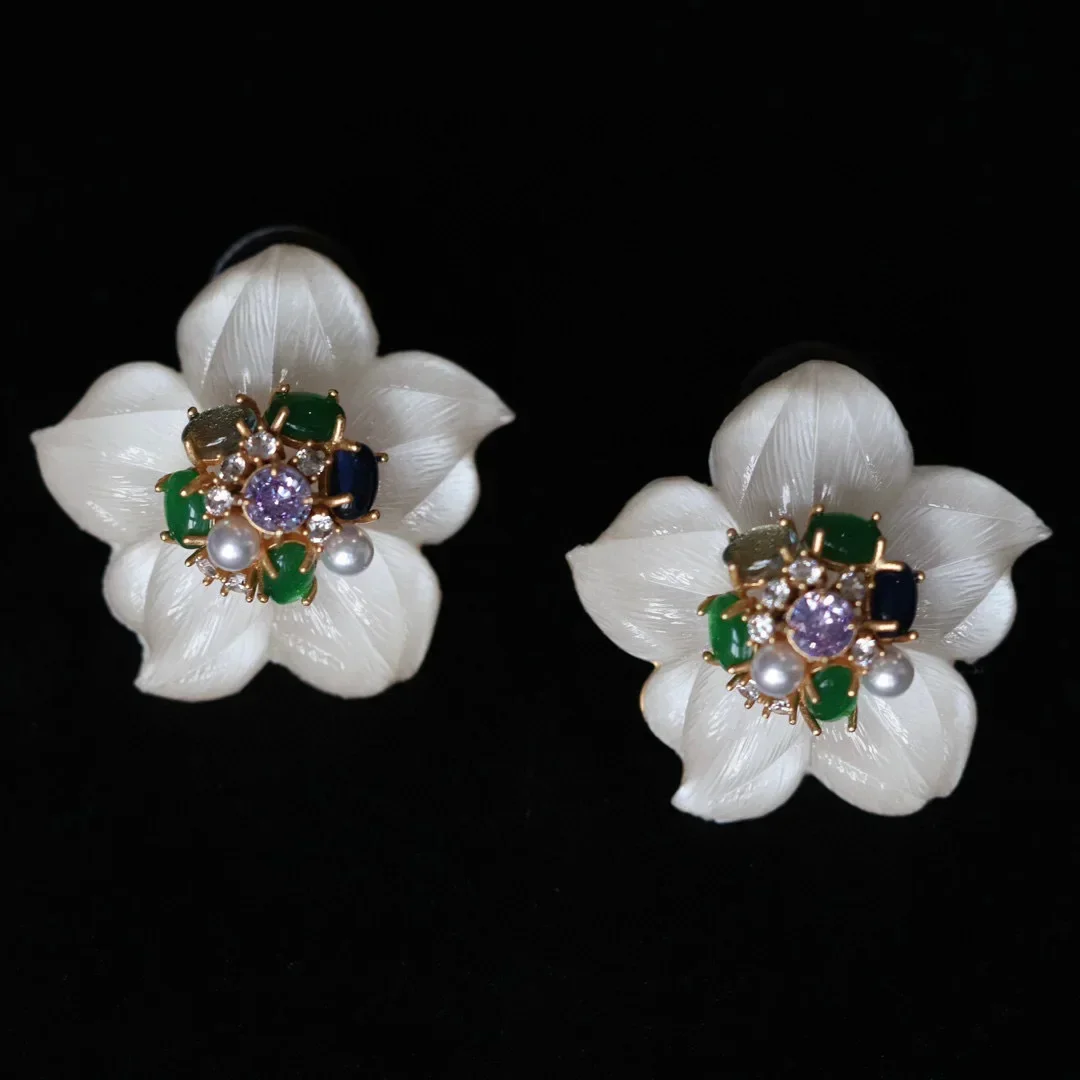 Европейская и американская винтажная средневековая брошь с цветком циркона