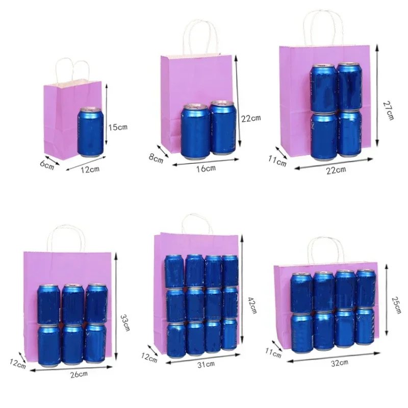 10203050pcs Gift Pakcaging Kraft Paper Bag Birthday Party Wedding Christmas New Year Child Favors Cookies Snack Decoration (art.: 3920cae85ec79) - 3920cae85ec79
