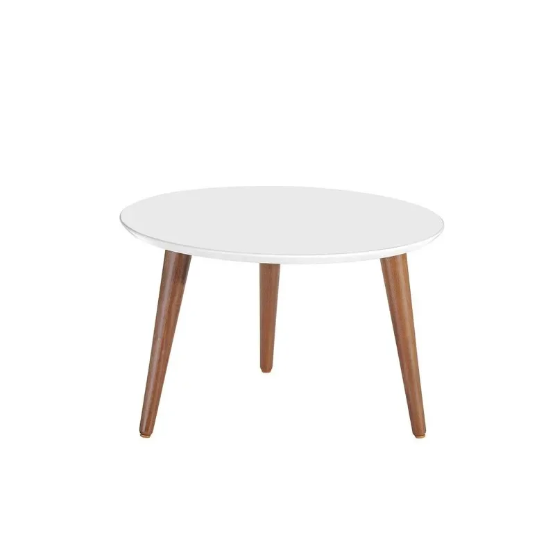 

Moore 23.34" Round Mid-High Coffee Table in White