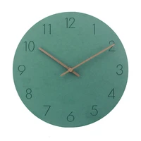 wooden wall clock silent non ticking quartz sweep second round wall clock battery powered for living room bedroom study room