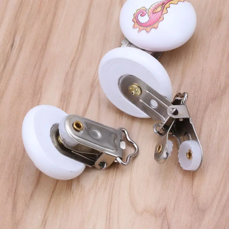 

5 шт., круглые деревянные зажимы для соски-пустышки