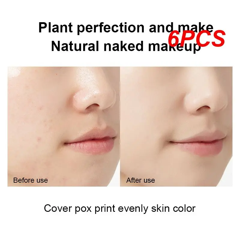 

6PCS Mushroom Head Make Up BB Cream Face Foundation Air Cushion Moisturizing Air-permeable Natural Brightening Oil Control TSLM1