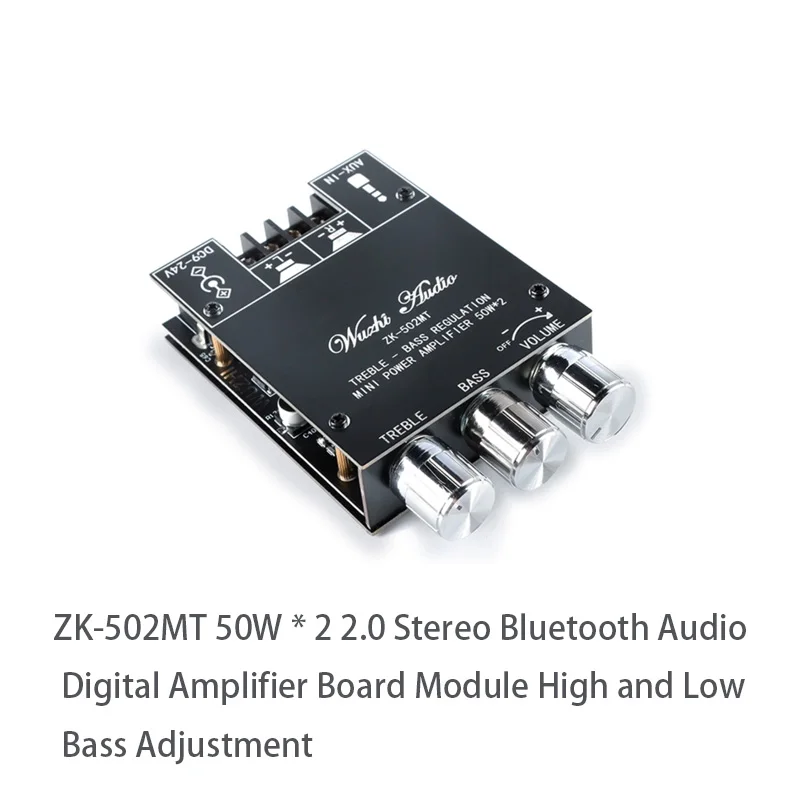 ZK-502MT 50 Вт * 2 0 стерео Bluetooth аудио цифровой усилитель модуль платы регулировка