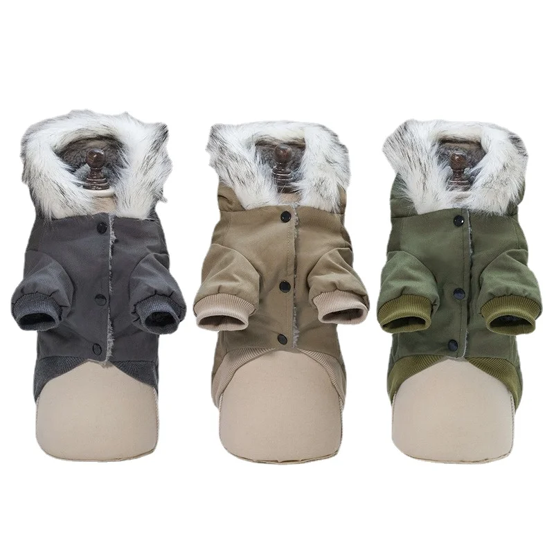 

Winter Pet Dog Hoodie New Thick Warm Cardigan Two-legged Sweater French Bulldog Schnauzer Golden Retriever Cute Puppy Costume