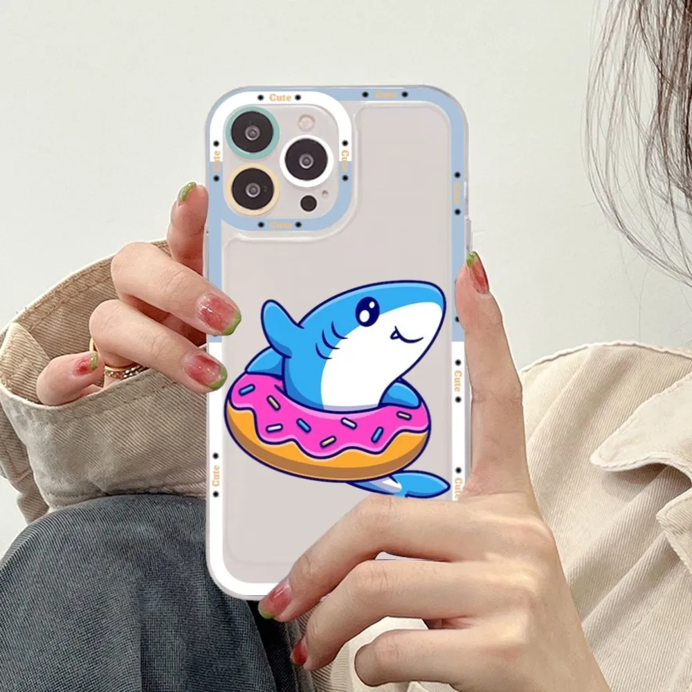 Kawaii shark чехол для телефона Redmi 7 8 9 A Note 5 10 11 Pro Max 4G 5G Funfas