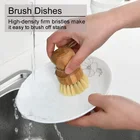 Бамбуковые щетки для мытья посуды, Кухонные деревянные стены для мытья чугунных сковородоккастрюль, натуральные сизальные щетинки