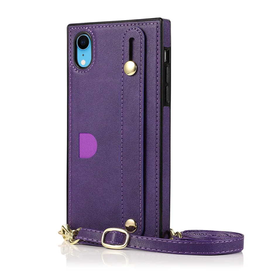 

Чехол из искусственной кожи для iPhone 13 Pro Max с ремешком, чехол-кошелек через плечо для телефона Apple iPhone SE 2022 6 7 8 X XS XR