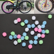 36PCS Colorful Kids Bike Wheel Clip Round Love Heart Stars Shape Bike Accessories Bicycle Wheel Decoration Bead Spoke Beads