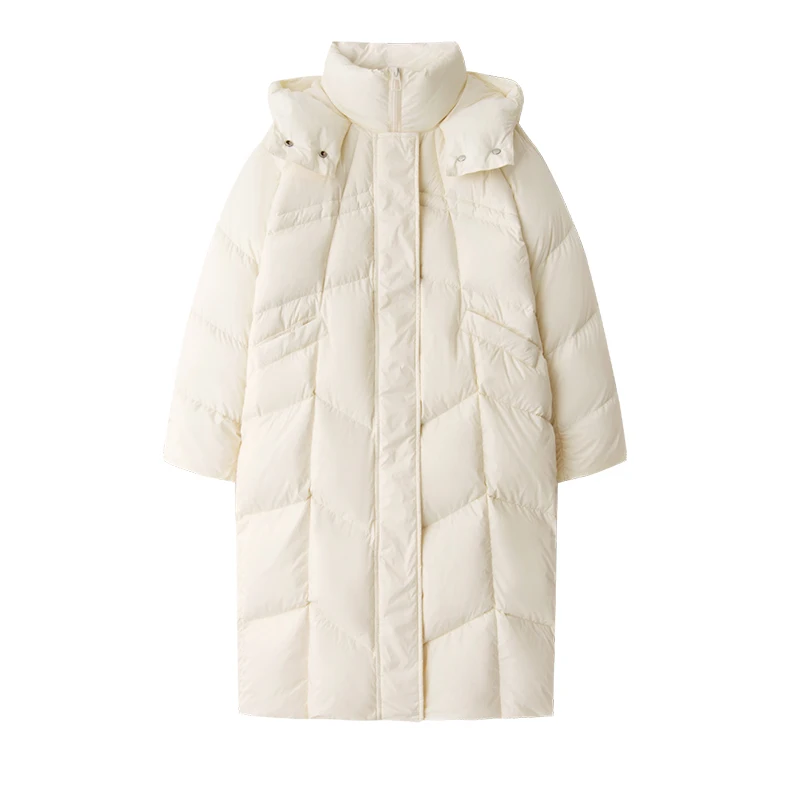 Winter Long  85% White Duck Down Jacket Women  Casual  Winter  Zipper Hood Winter Coats Women  Camperas De Mujer Invierno 2022
