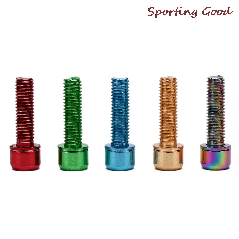 

Multiple Colors Bicycle Handlebar Stem Screw Aluminum Alloy M5x18mm MTB Road Bike Fixed Gear Handlebar Stem Screw 6Pcs