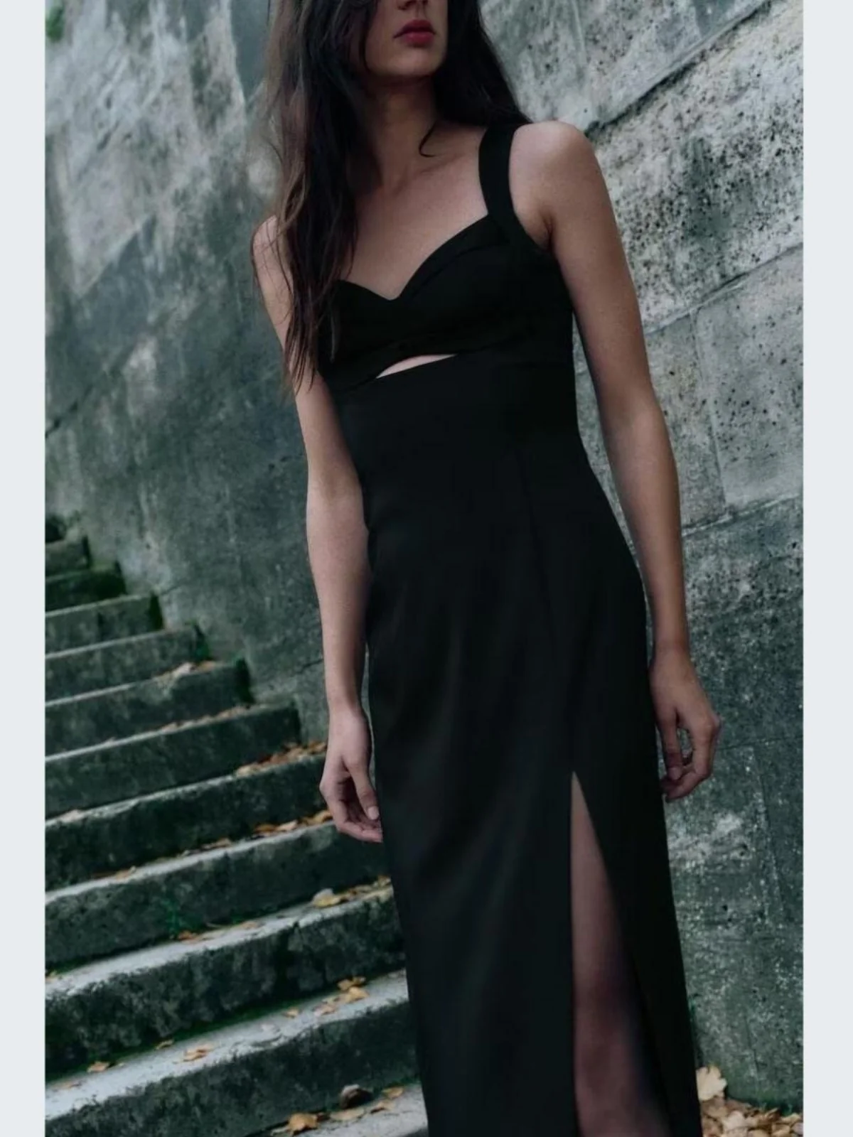 Za2024 осенне-зимняя новая женская одежда легкое роскошное платье миди с шелковой