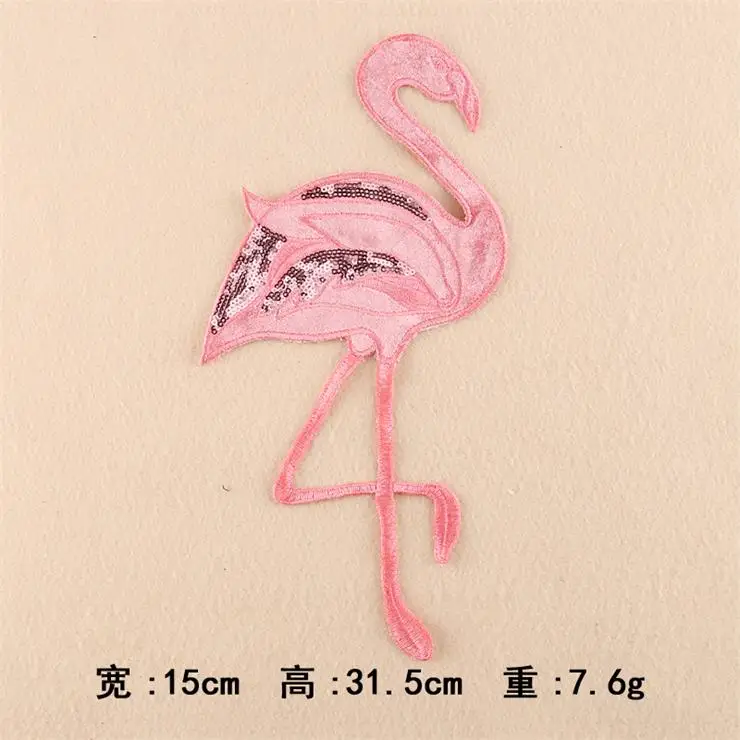 Новое поступление 5 шт. большой размер блестки с птицами и животными вышитые