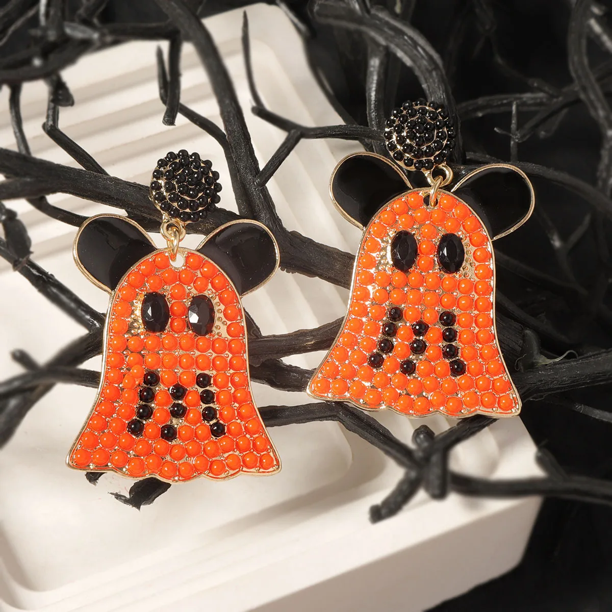 Vedawas Хэллоуин День благодарения бисерные в стиле бохо Тыква из страз