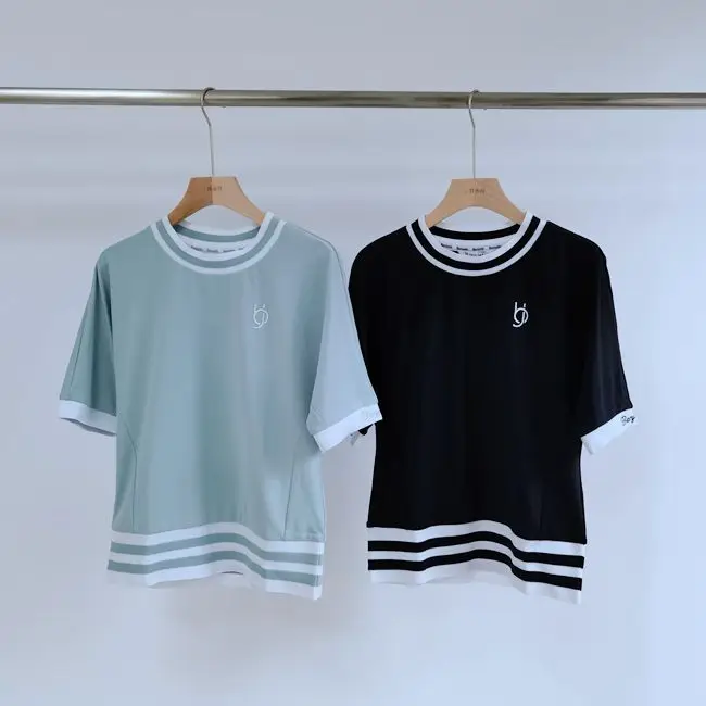 

Golf Women's Short Sleeve T-shirt Mesh Breathable Elastic Round Neck Raglan Sleeve Slightly Loose Golf T Shirt